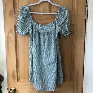 Urban Outfitters Puff Sleeve Seersucker Mini Dress - Urban Renewal Sz L